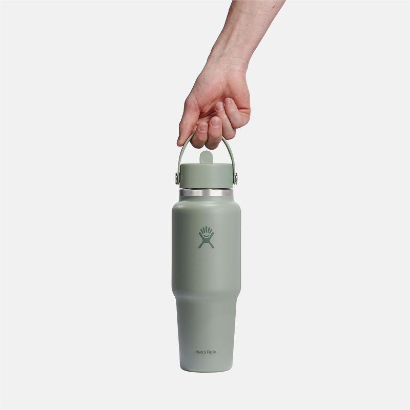32 oz Wide Mouth Travel Bottle with Flex Straw Cap בקבוק פיה נפתחת image number null